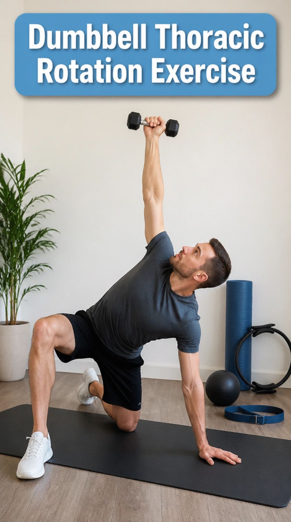 Dumbbell Thoracic Rotation Exercise That Opens a Stiff Upper Back