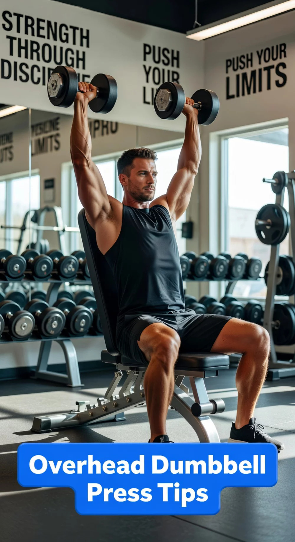 Overhead Dumbbell Press That Builds Strong- Rounded Shoulders