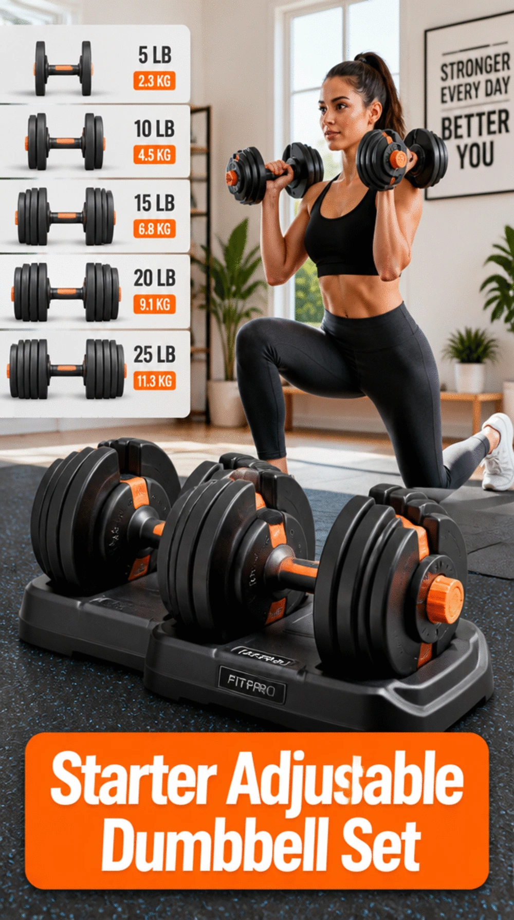 Starter Adjustable Dumbbell Set That Covers Every Beginner Strength Move