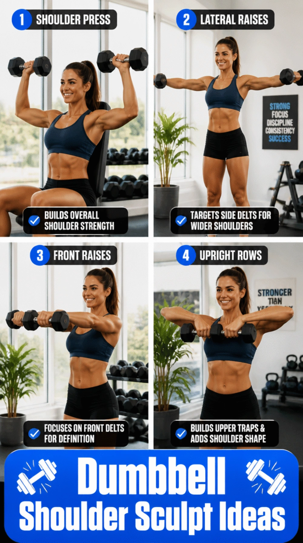 Dumbbell Shoulder Sculpt Routine That Creates a Defined- Capped Look