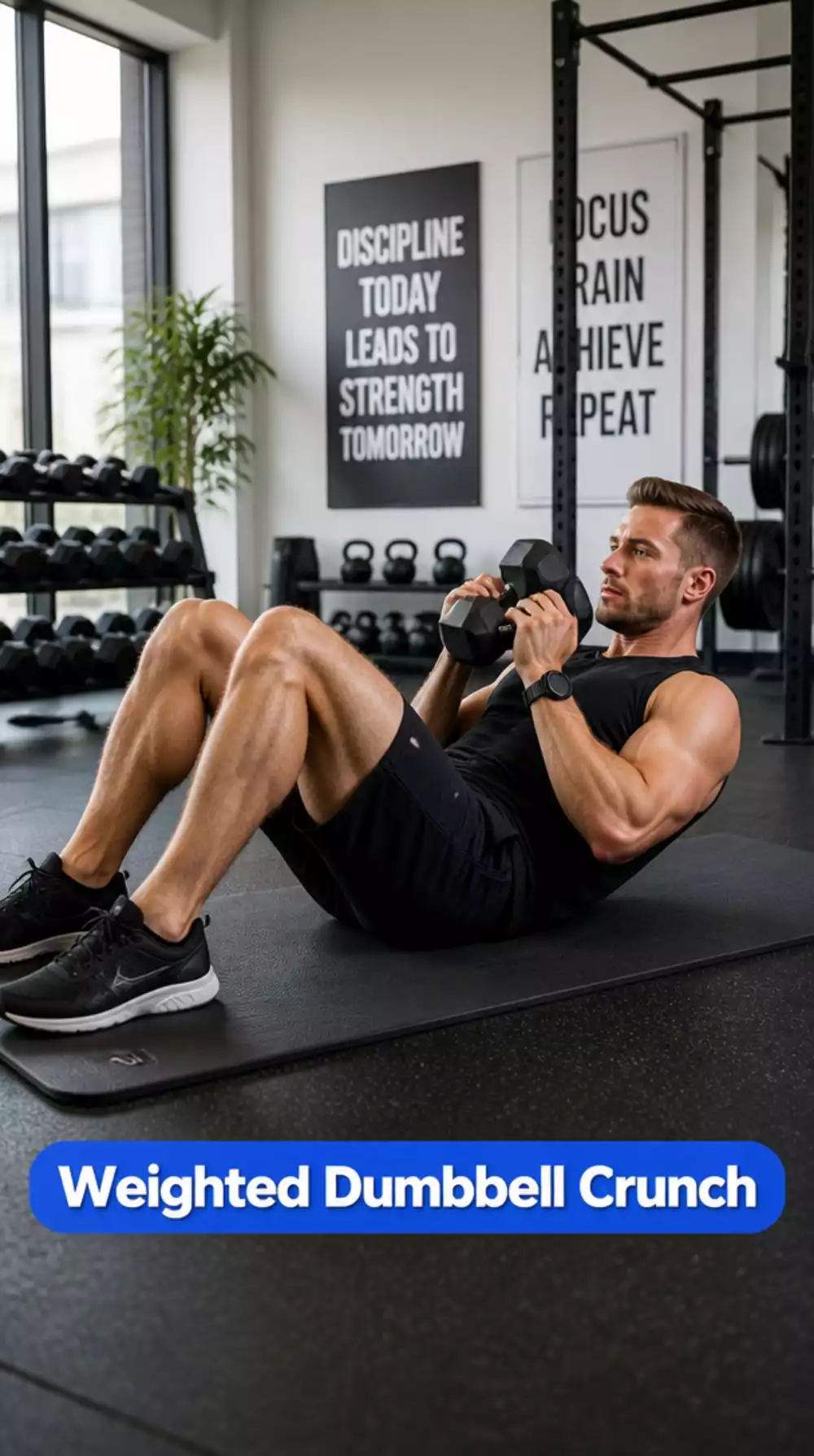 Weighted Dumbbell Crunch That Adds Resistance to Standard Ab Training