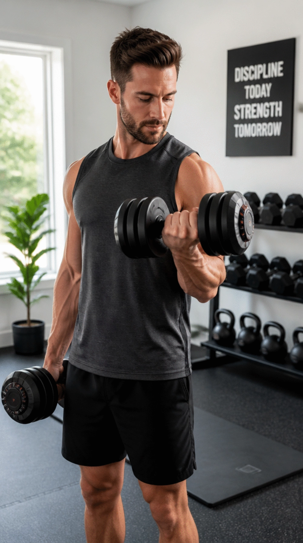 Dumbbell Bicep Curl High-Rep Set That Creates Lean Arm Definition
