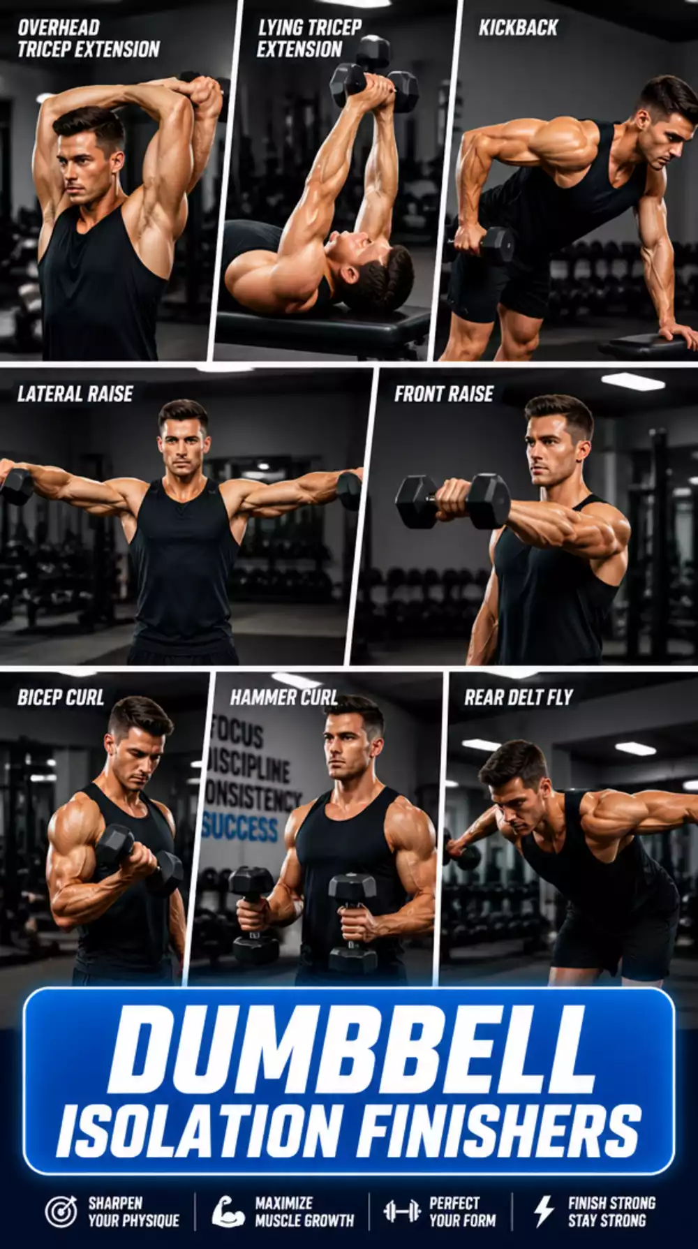 Dumbbell Isolation Finishers That Pump Muscles at the End of Training