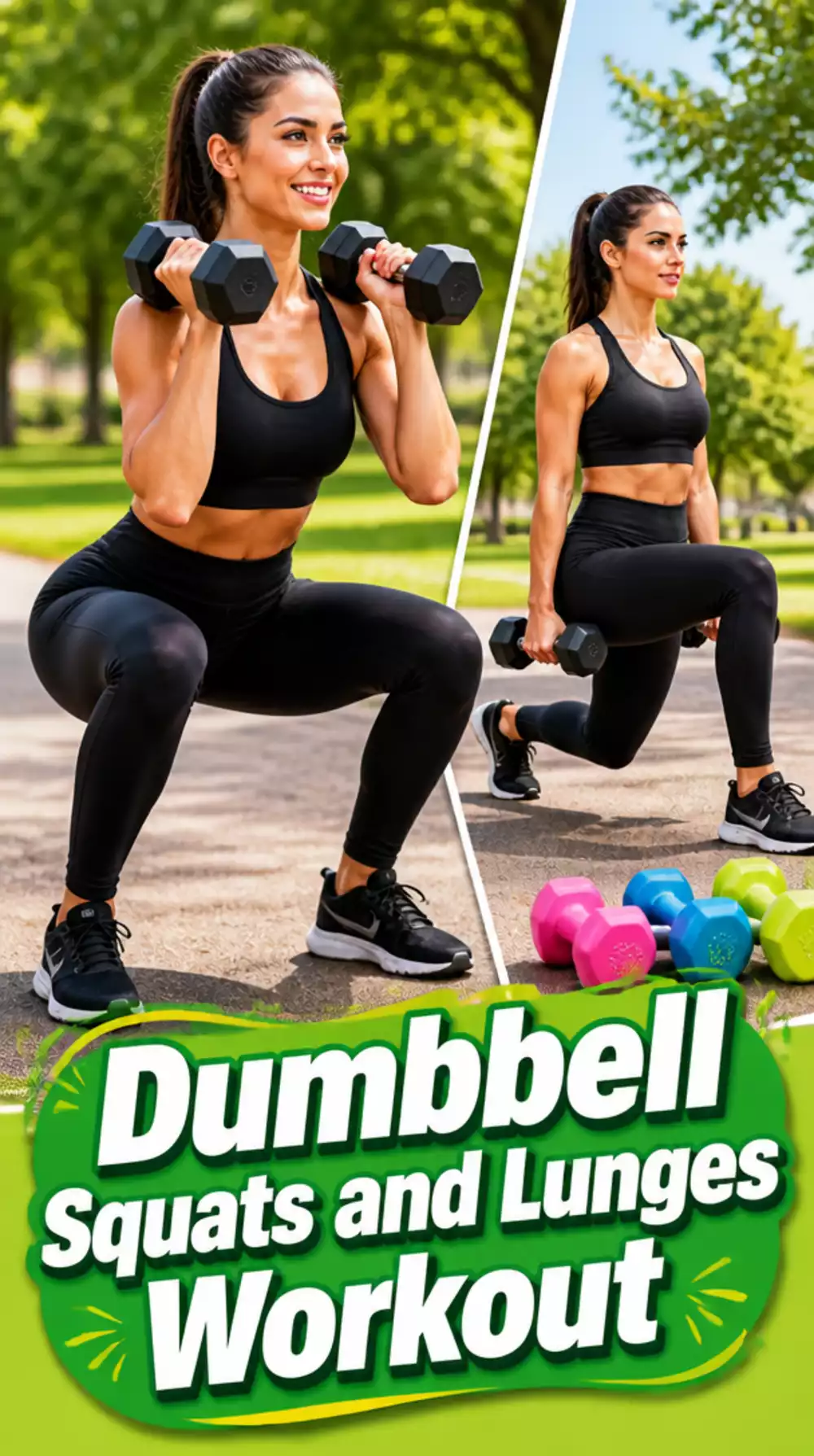 Dumbbell High-Rep Squat and Lunge Combo That Tones the Lower Body
