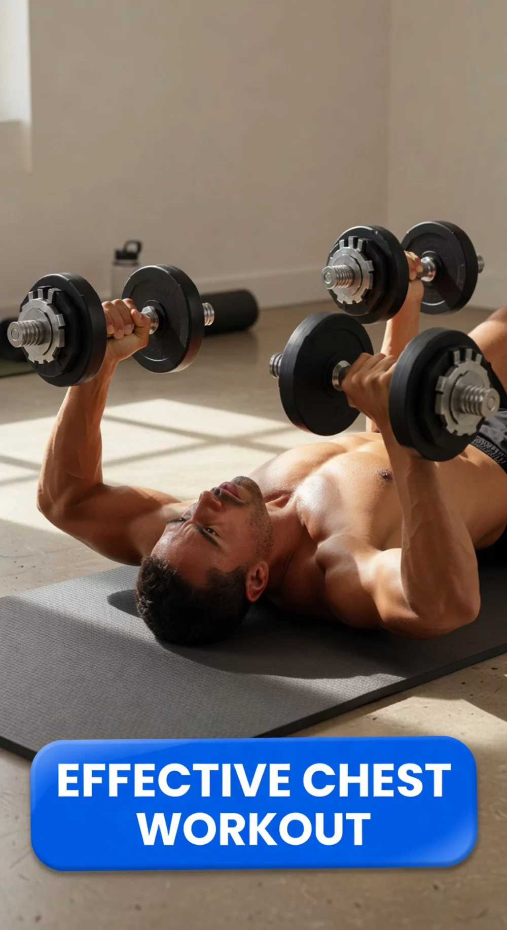Flat Dumbbell Floor Press That Builds Chest Strength Without a Bench