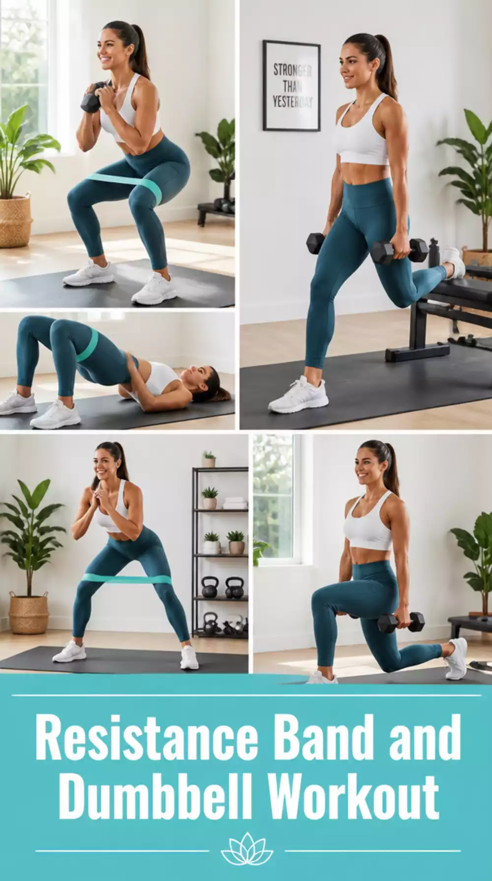 Resistance Band and Dumbbell Lower Body Workout for Women at Home