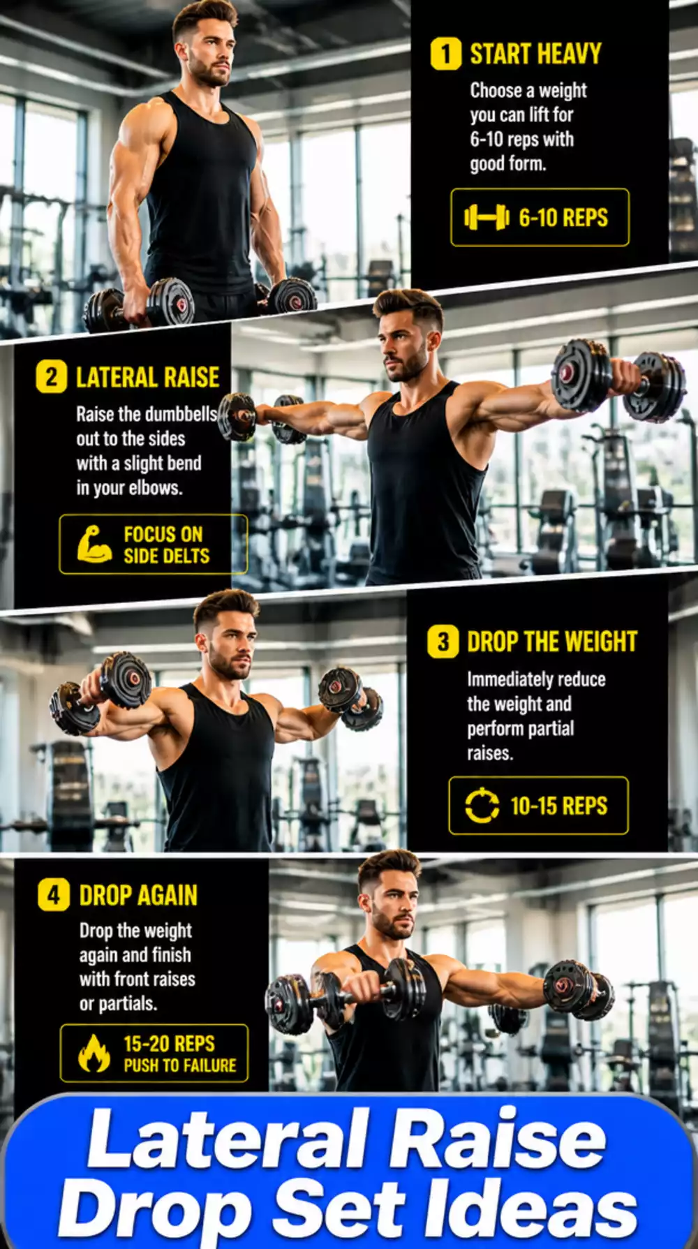 The Lateral Raise Drop Set Trick That Forces Shoulder Growth Fast