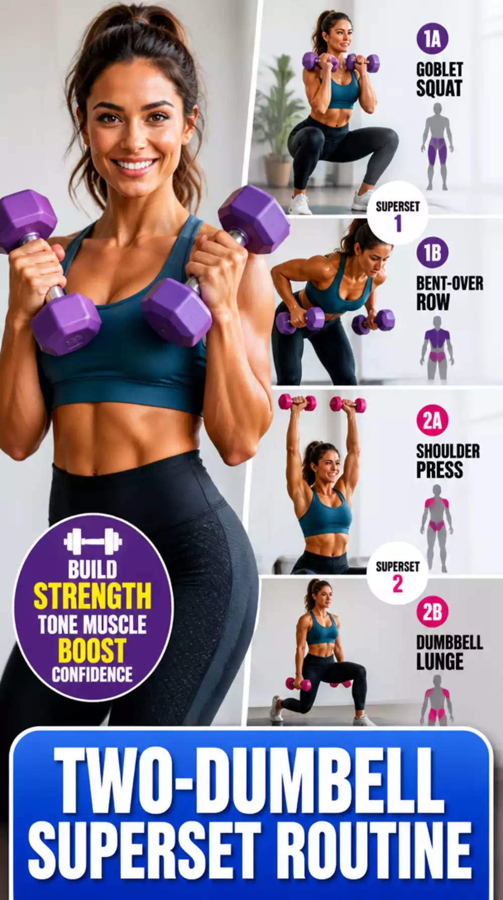 Two-Dumbbell Superset Routine That Trains Every Muscle Group Fast