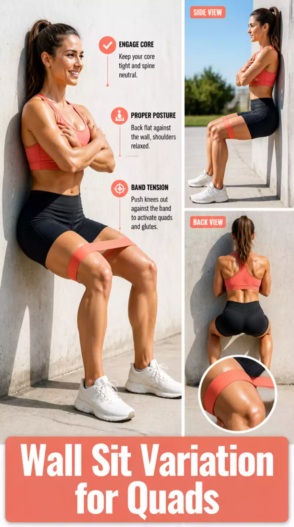 Dumbbell Wall Sit Variation That Burns Quads Without Any Equipment
