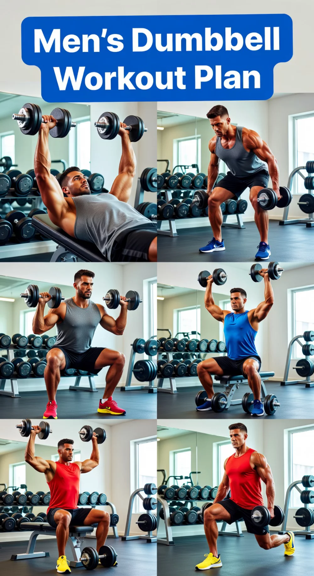 Men's Dumbbell Workout Plan That Runs a Full Push-Pull-Legs Split