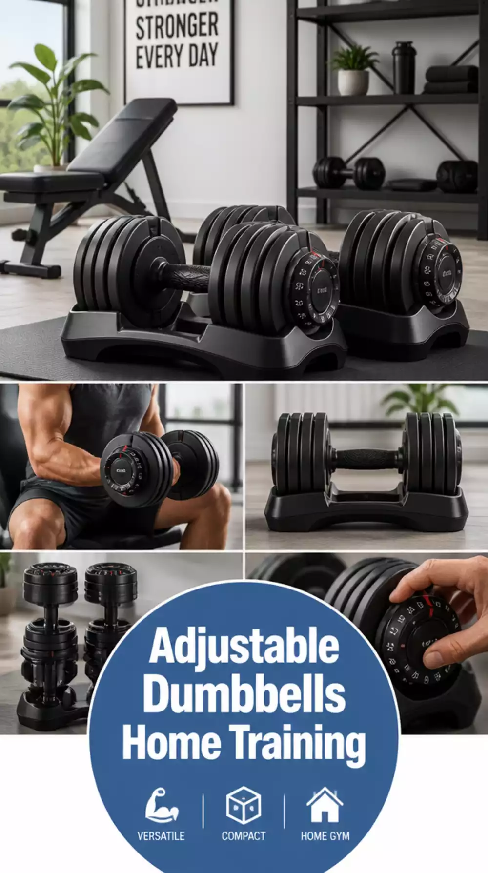 Adjustable Dumbbells That Make One-Equipment Home Training Possible