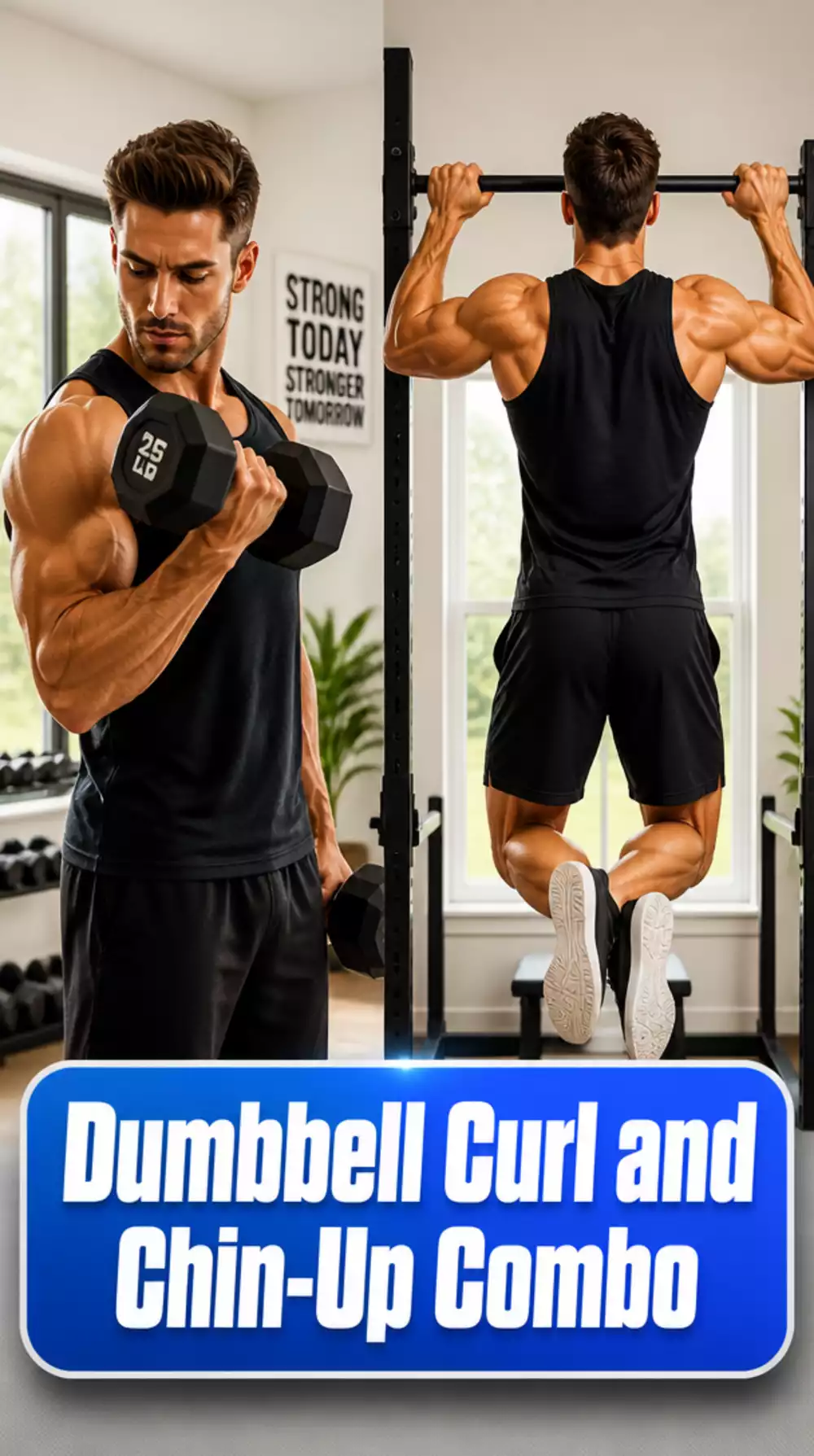 Dumbbell Curl and Chin-Up Combo Routine for Maximum Bicep Volume