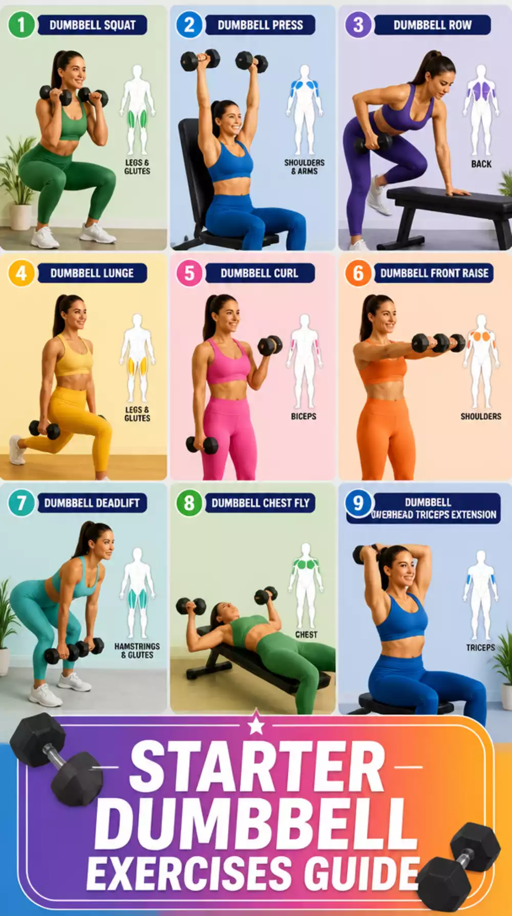 Starter Dumbbell Exercises That Teach Every Basic Movement Pattern