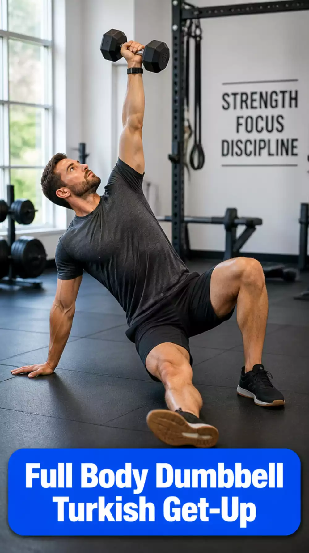 Dumbbell Turkish Get-Up That Trains Full Body Functional Coordination