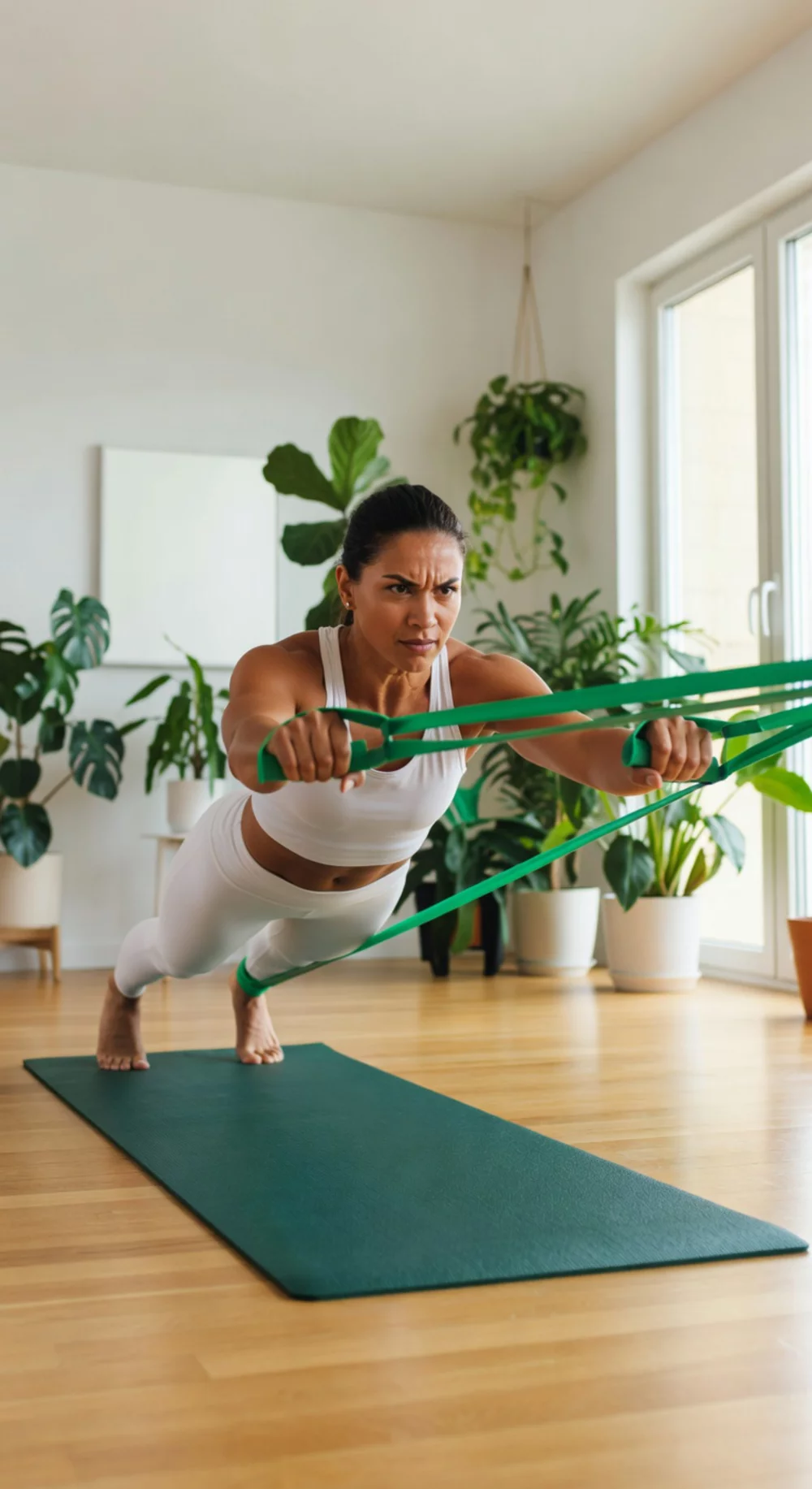Dumbbell Core Brace Exercise That Protects the Lower Back at a Desk