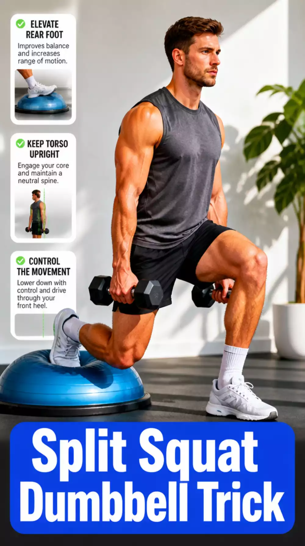 The Split Squat Dumbbell Trick That Fixes Quad Imbalance Between Legs