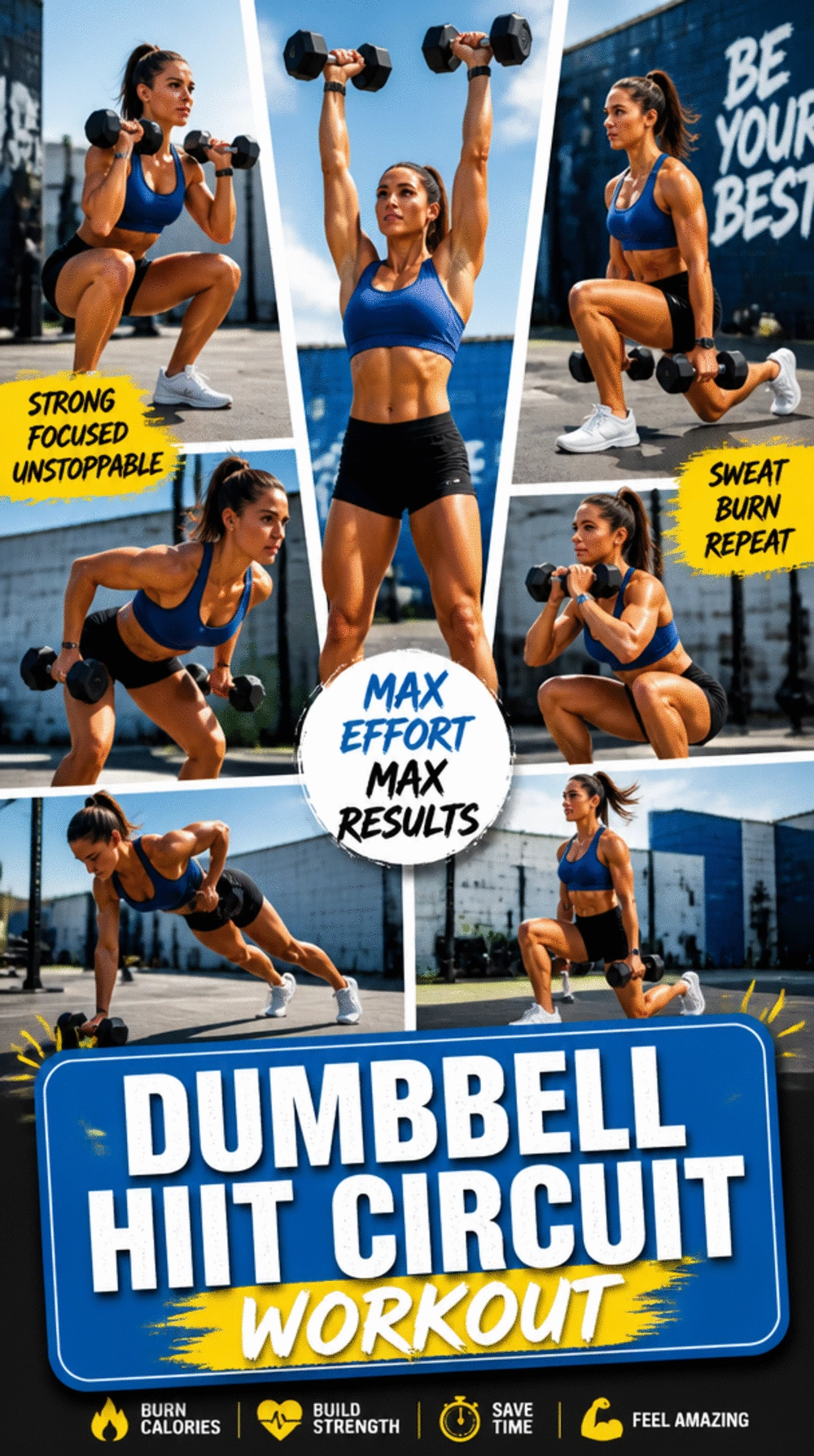 Dumbbell HIIT Circuit Workout That Torches Fat at Home or the Gym