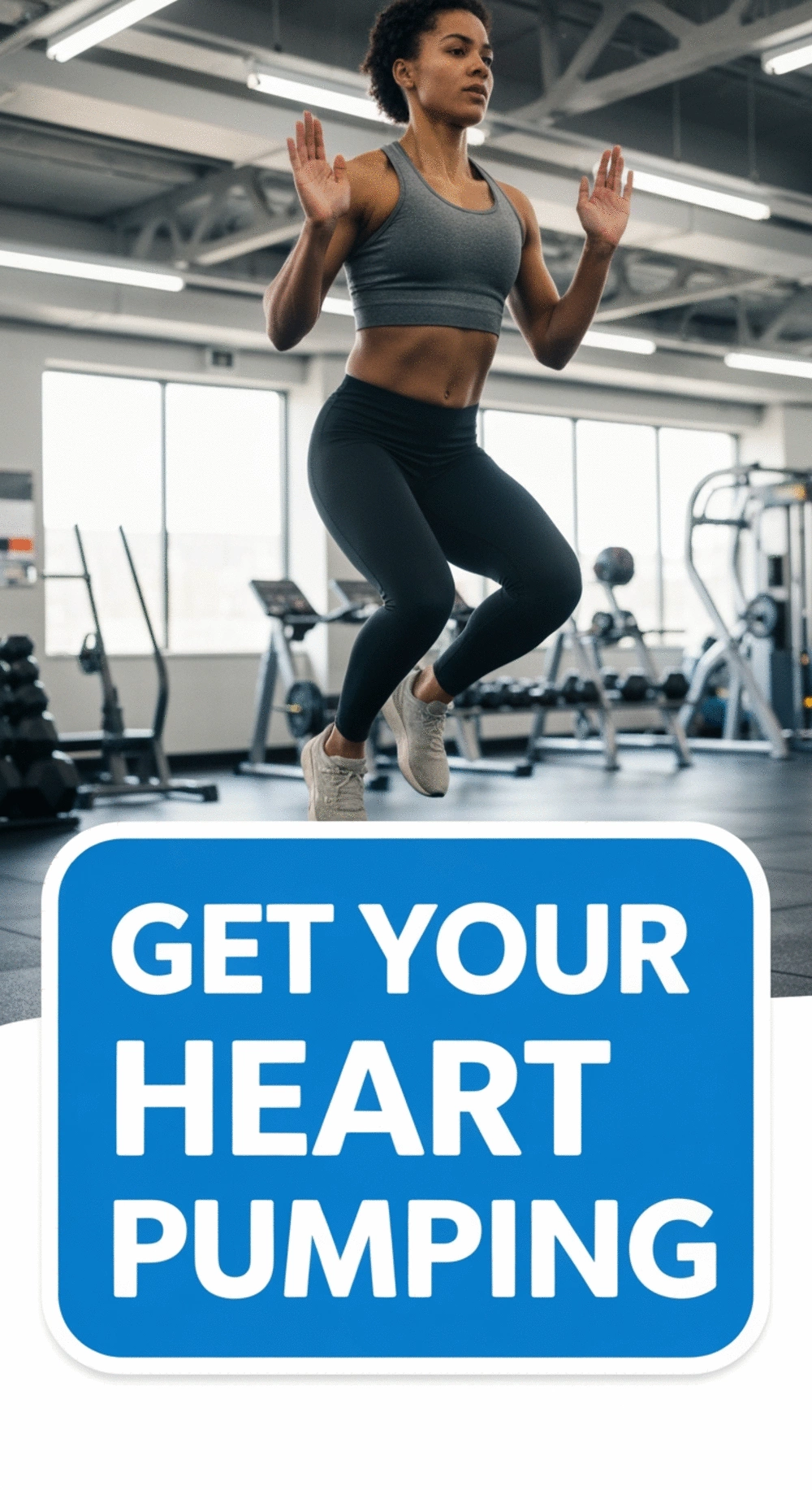 A vibrant scene showing a person engaging in cardio warm-ups, perfect for learning how to warm up before dumbbell workouts