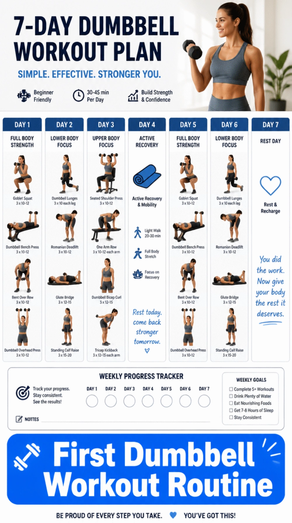 First Dumbbell Workout Routine That Builds Habit in the First Two Weeks