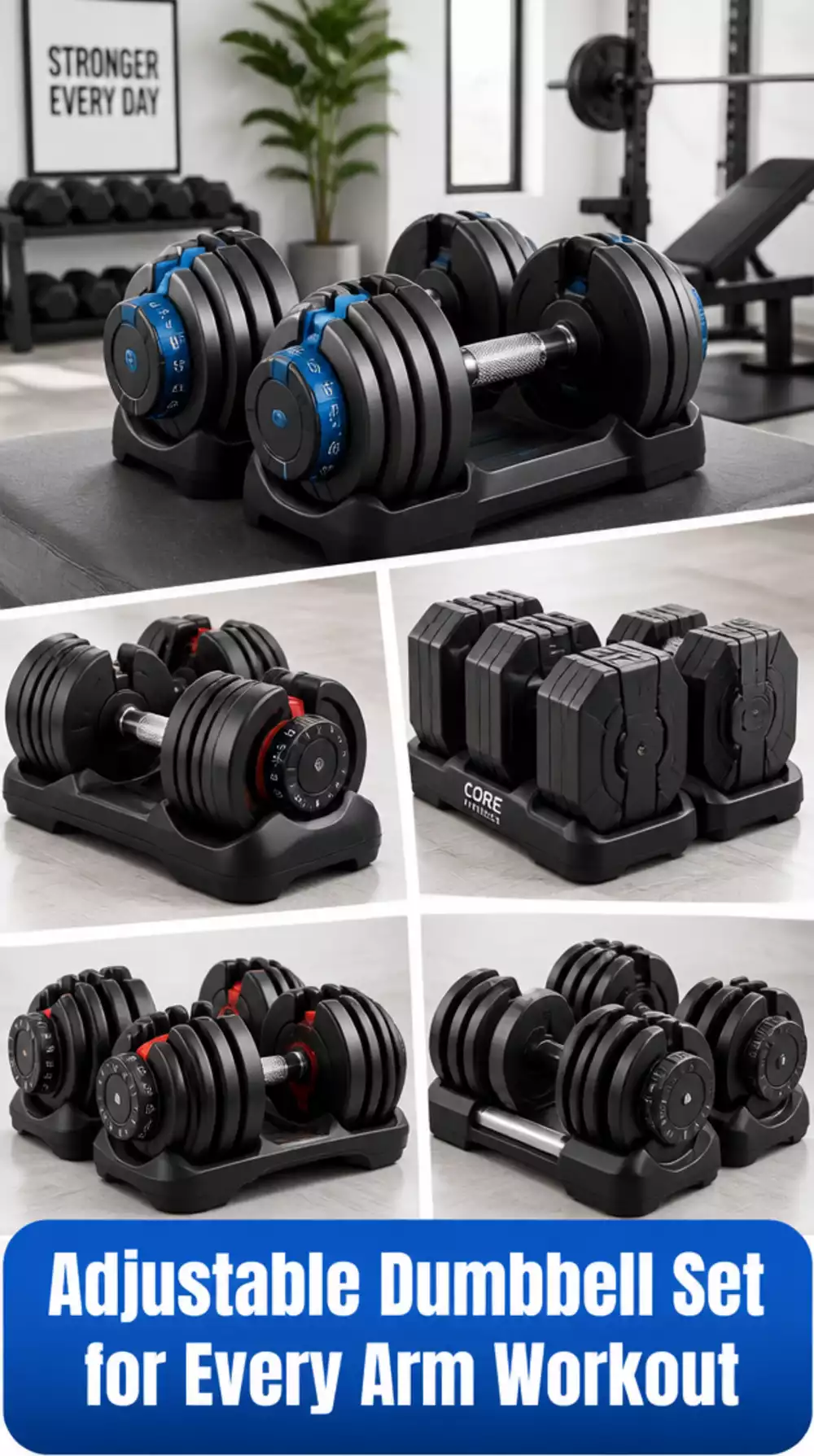 Adjustable Dumbbell Set for Every Arm Training Exercise at Home