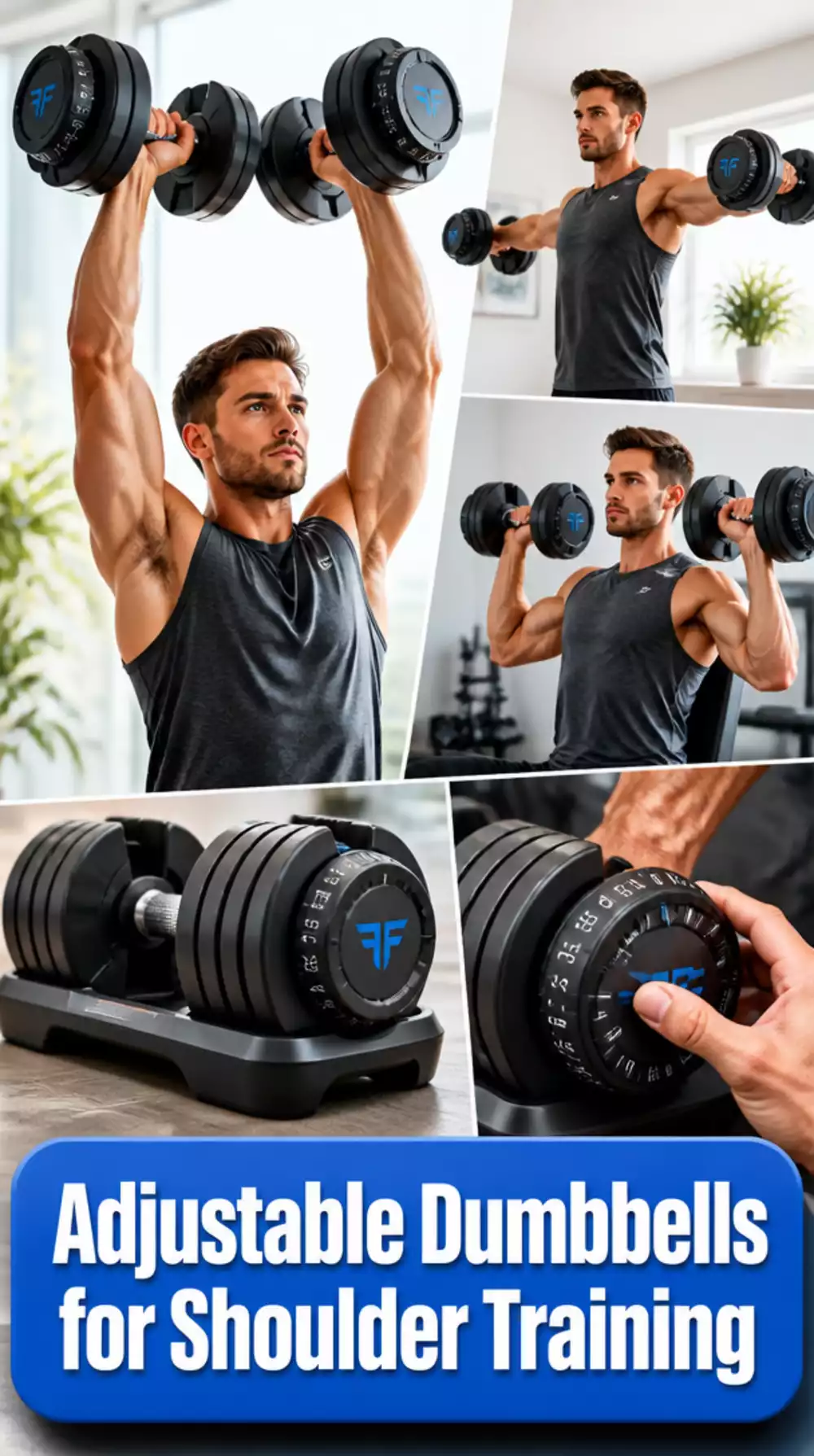 Adjustable Dumbbells for Shoulder Training at Home or the Gym