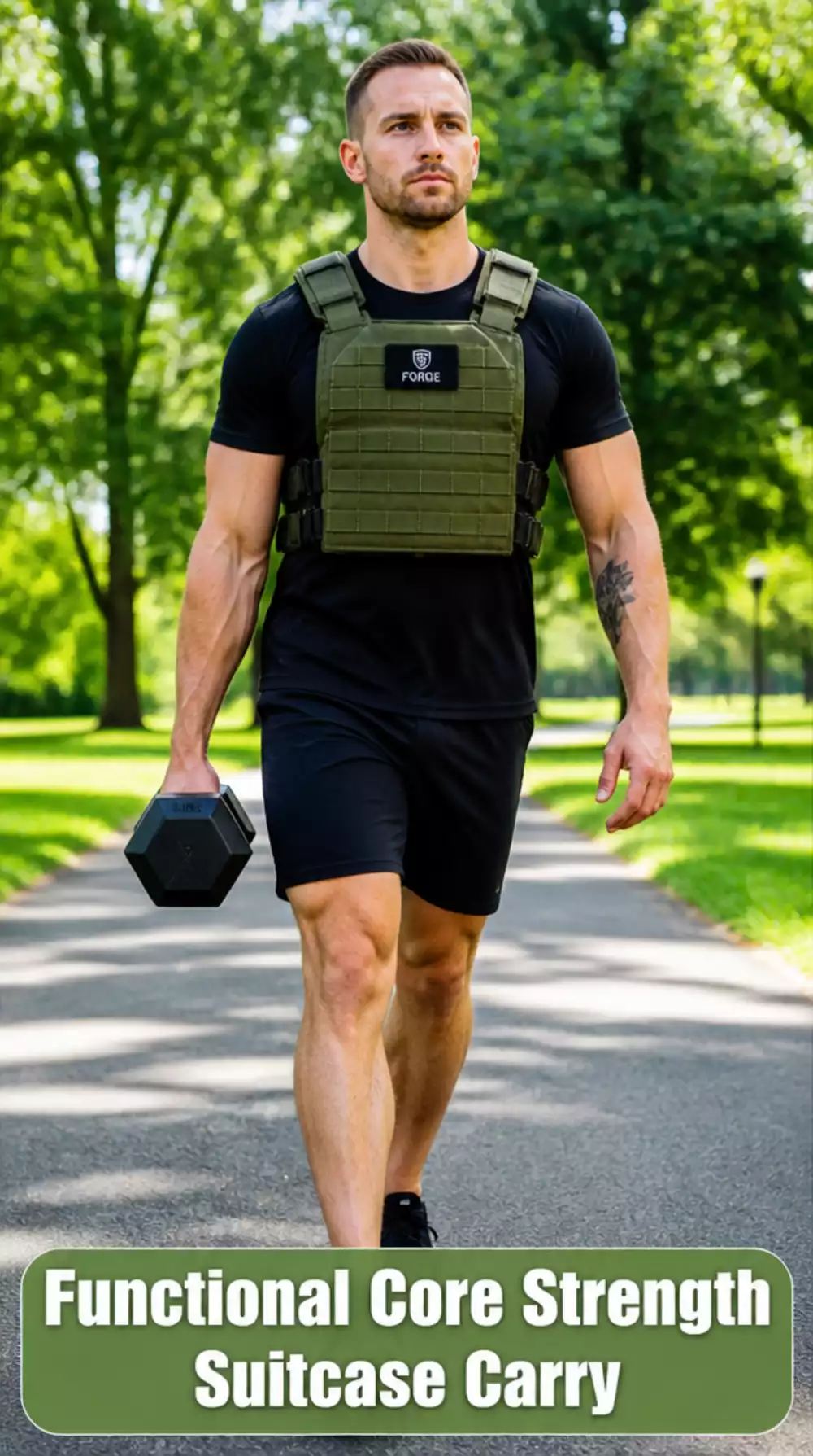 Dumbbell Suitcase Carry That Builds Functional Core Strength While Walking