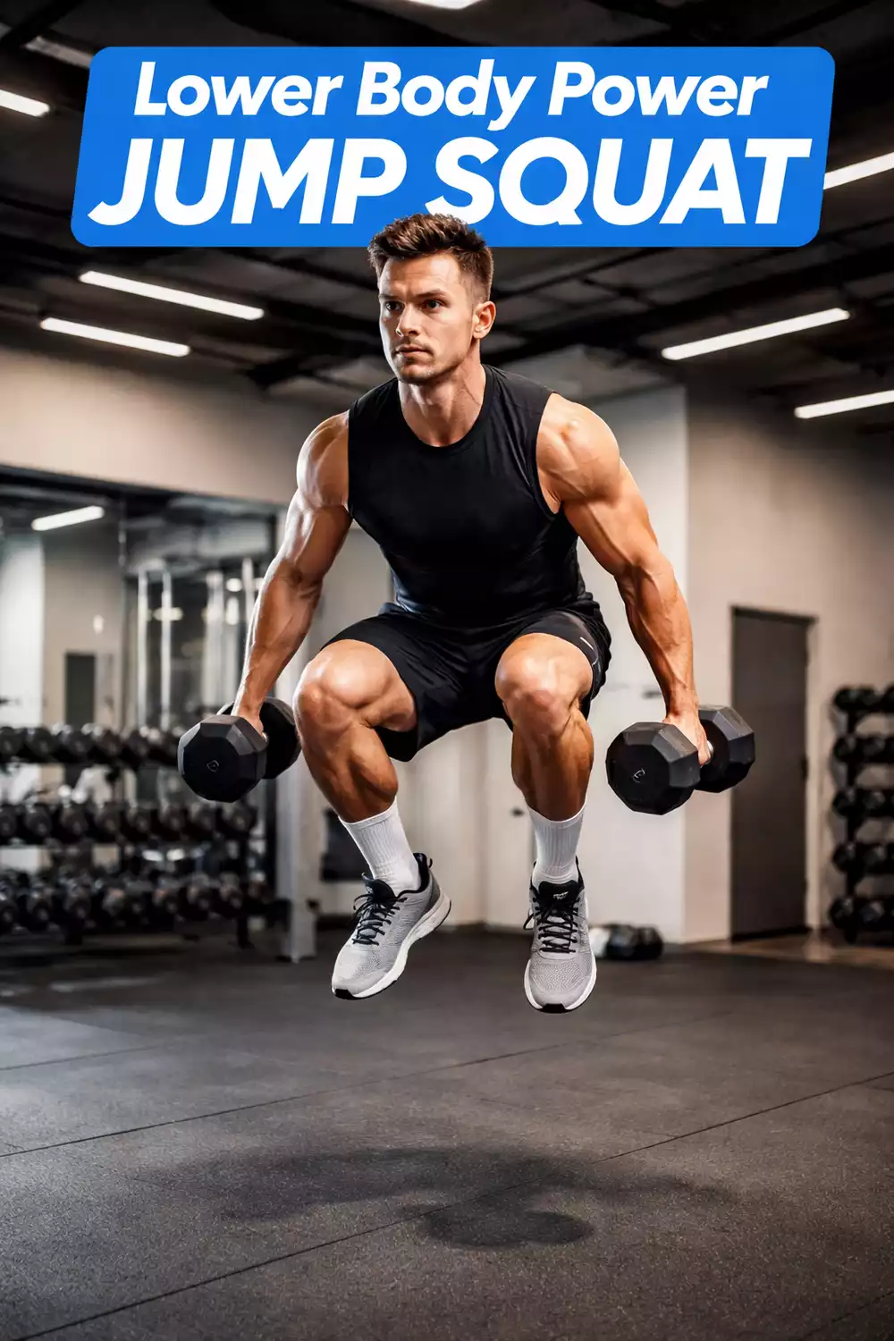 Dumbbell Jump Squat That Adds Lower Body Power for Athletic Performance