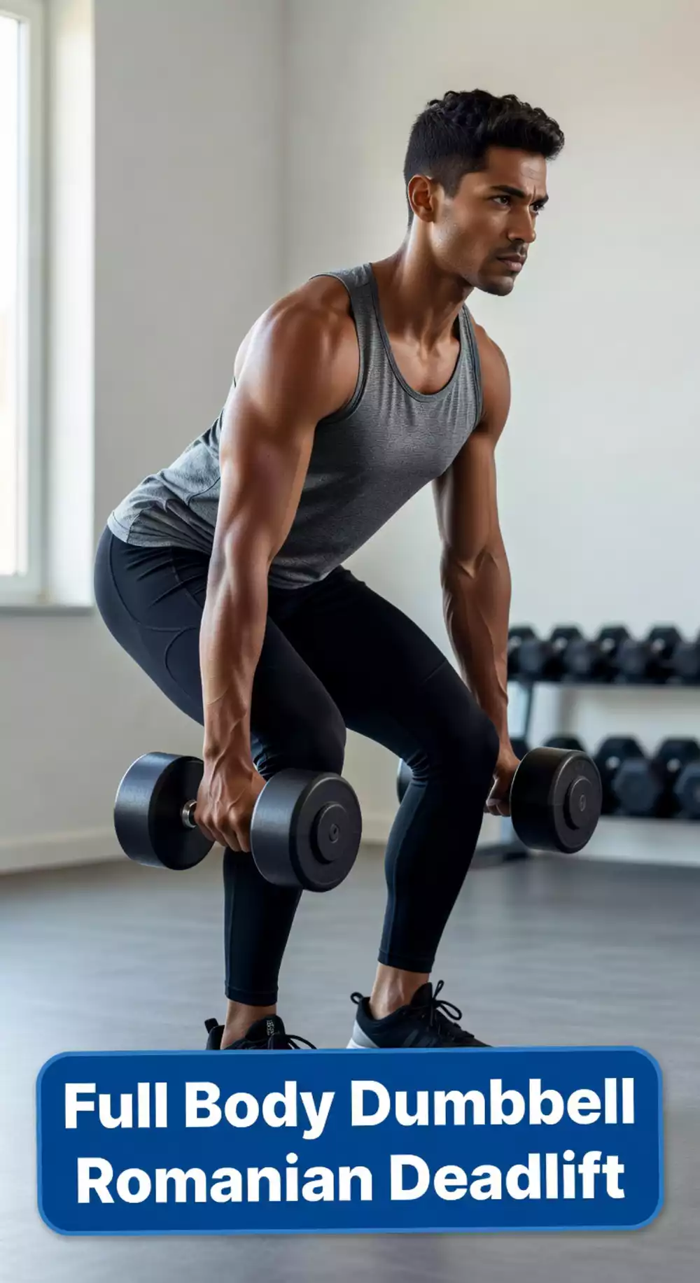 Full Body Dumbbell Romanian Deadlift for Hamstrings and Lower Back