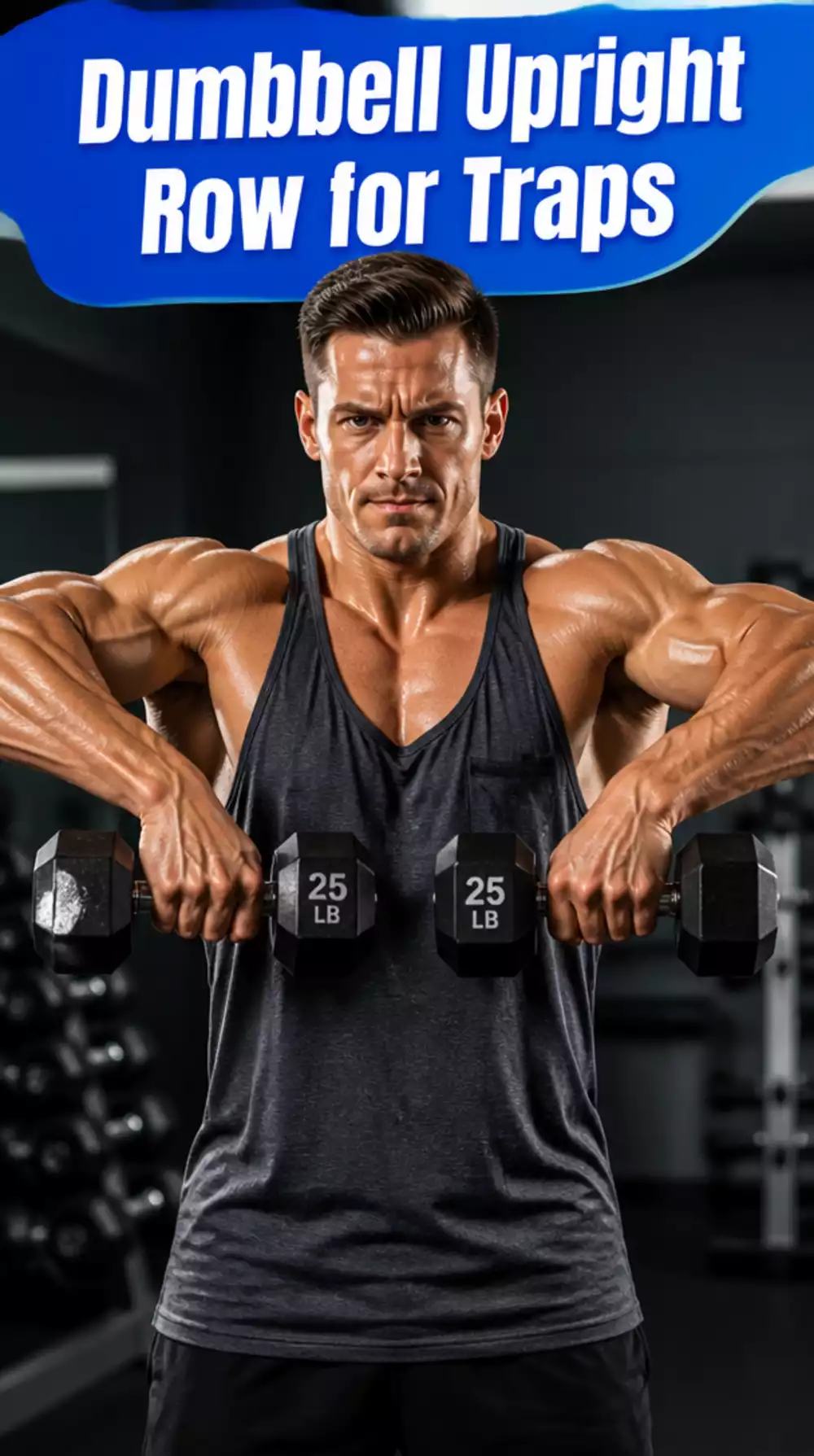 Dumbbell Upright Row That Builds Traps and Front Delt Together