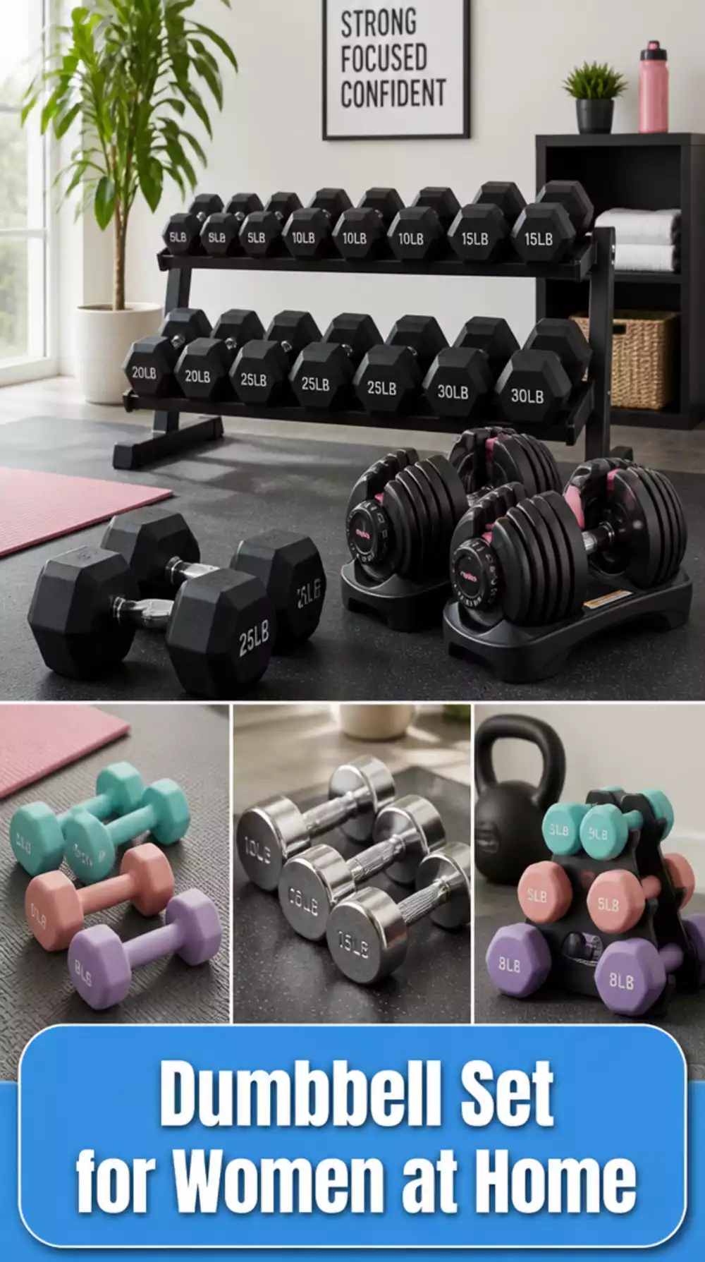 Dumbbell Set for Women That Covers Every Strength Exercise at Home