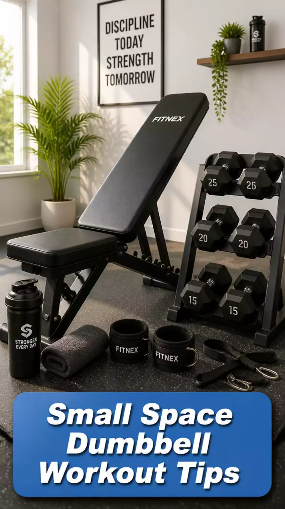The Home Gym Dumbbell Trick That Makes Small Spaces Work for Training