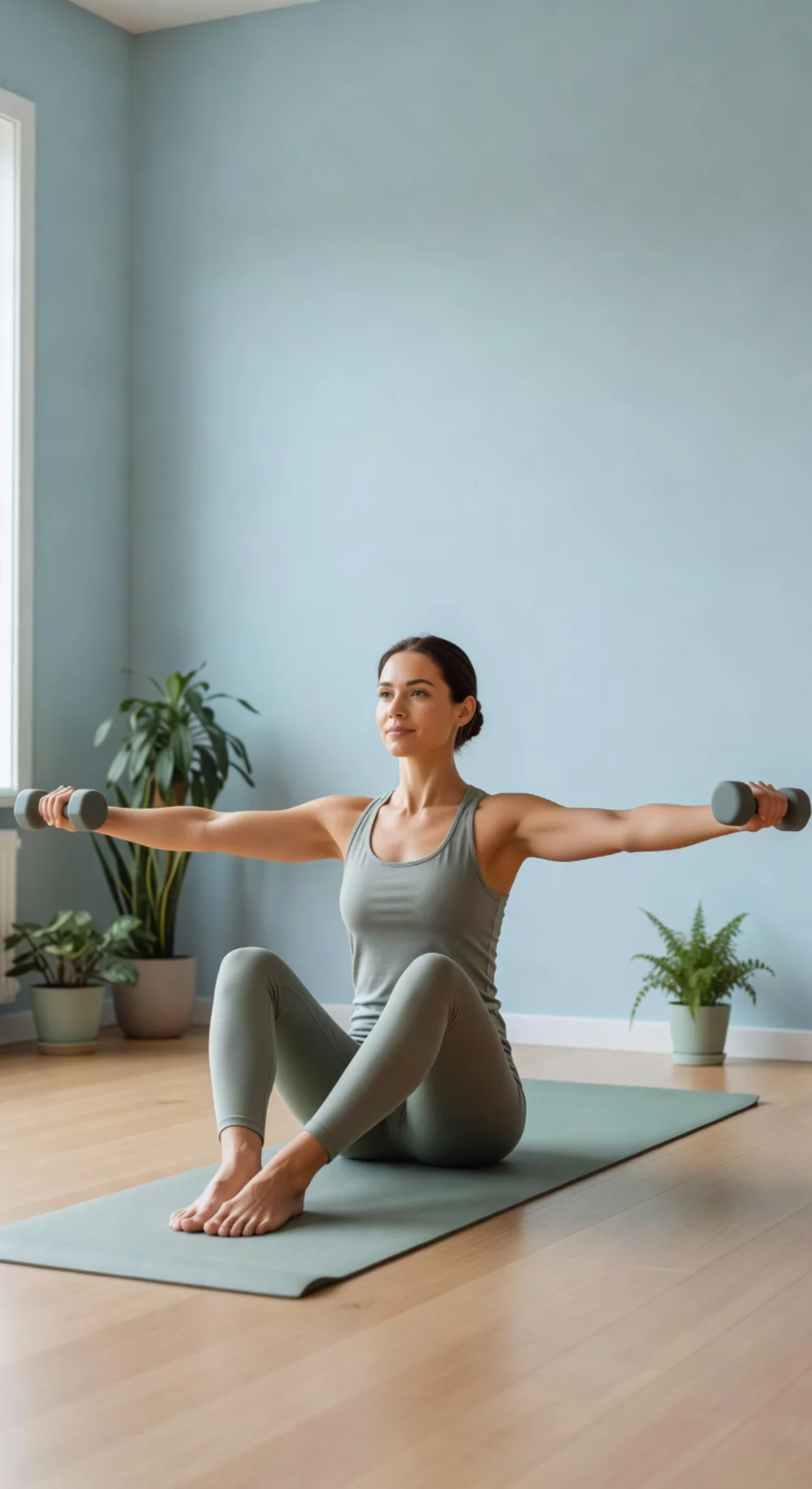 Dumbbell Chest Opener Stretch That Counteracts Hours of Forward Sitting