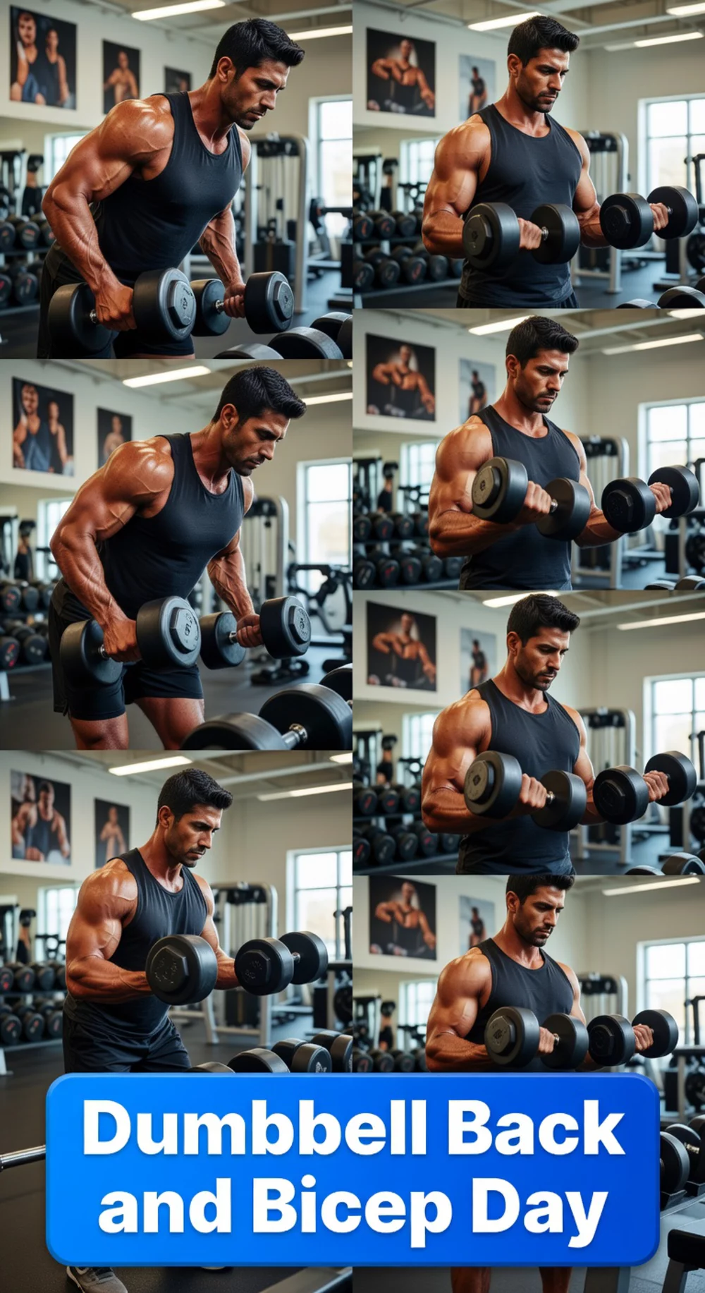 Dumbbell Back and Bicep Day for Men That Builds Width and Arm Size