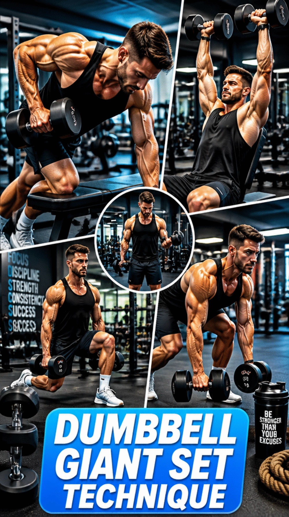 Dumbbell Giant Set Technique That Hits One Muscle Group from Four Angles