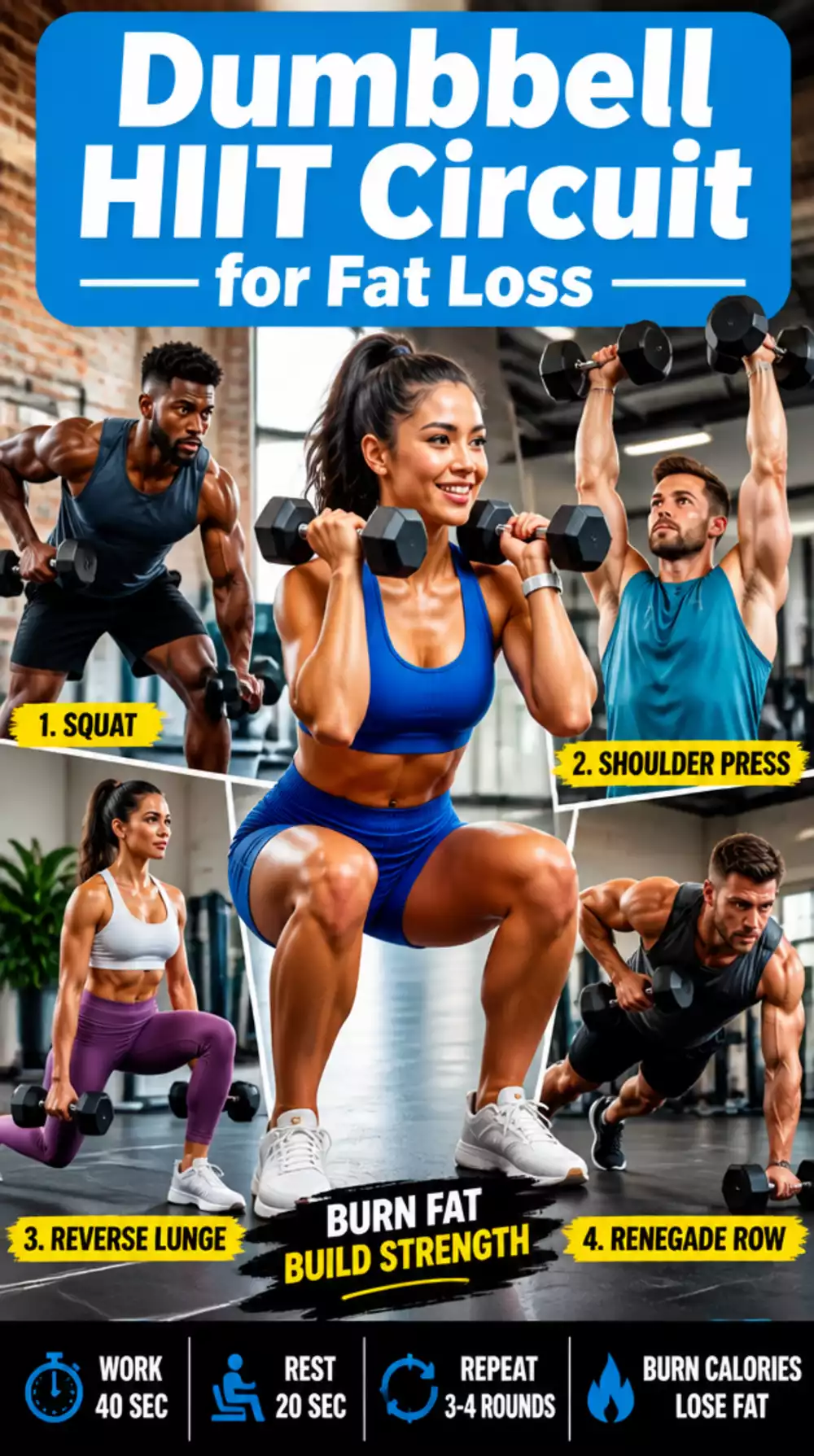 Dumbbell HIIT Circuit That Burns Fat While Building Total Body Muscle