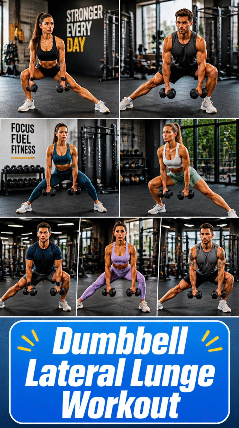 Dumbbell Lateral Lunge That Activates the Outer Glute and Hip Abductor