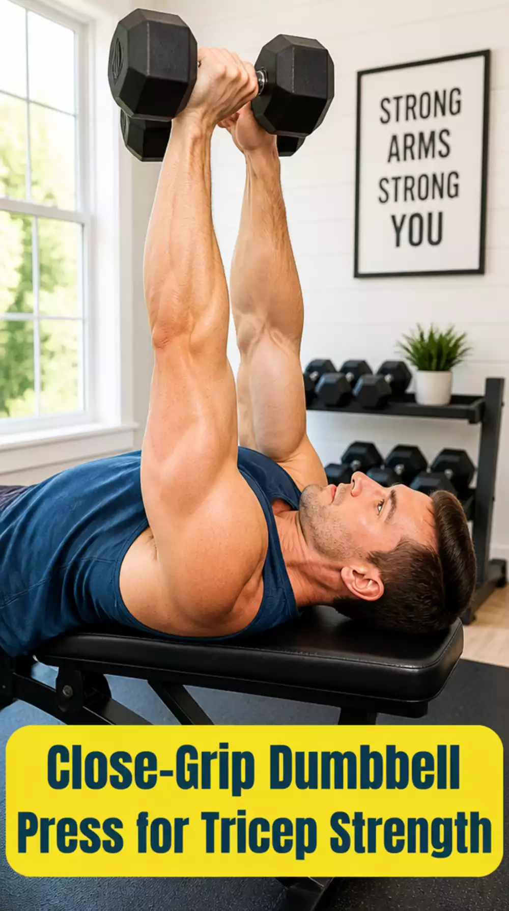 Close-Grip Dumbbell Press That Adds Tricep Size and Power