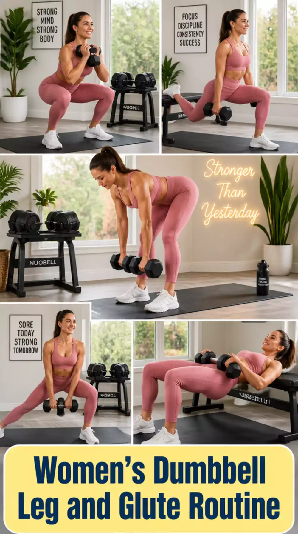 Women's Dumbbell Leg and Glute Routine for a Stronger Lower Body