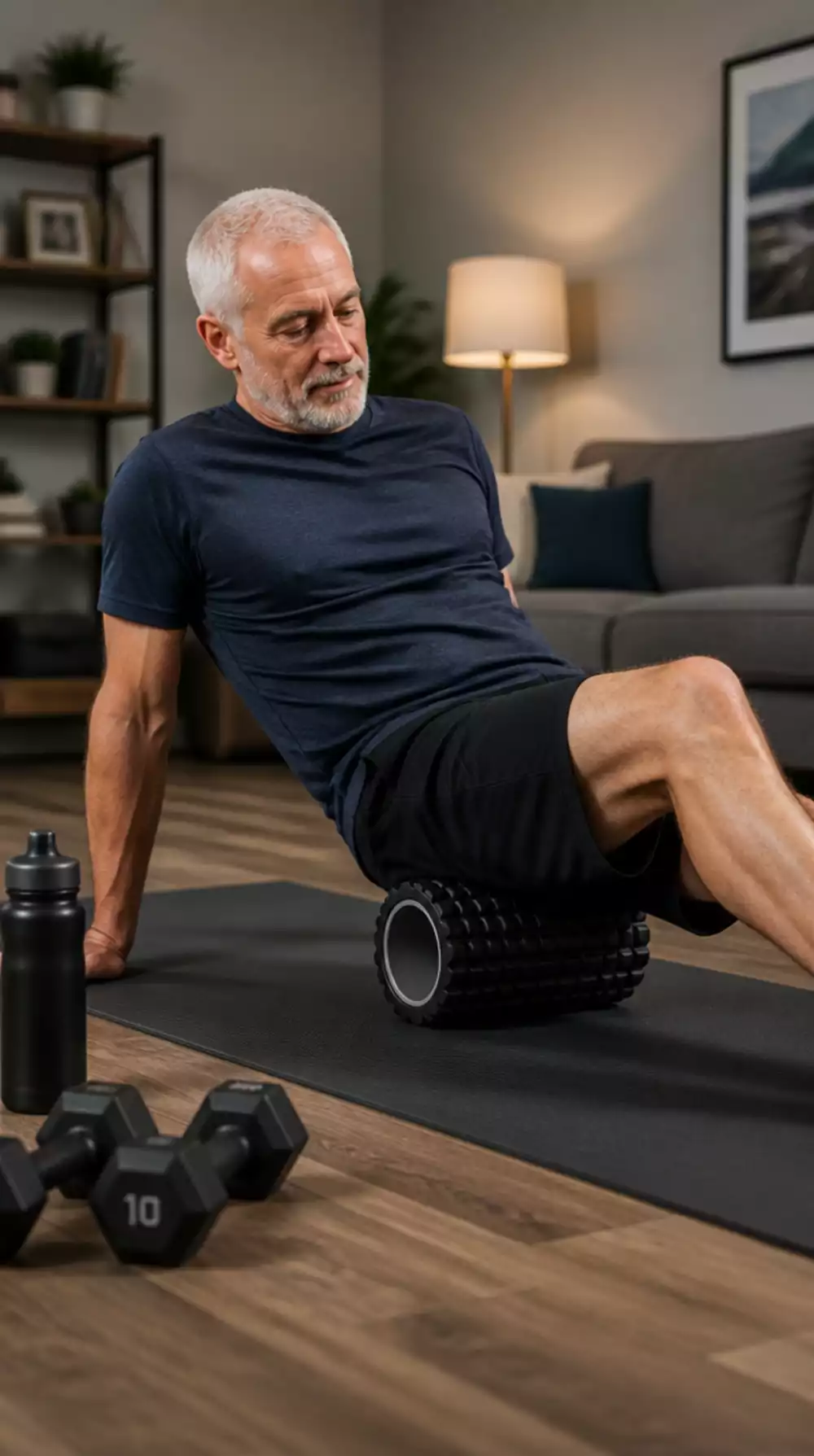 Foam Roller and Dumbbell Recovery Combo for Muscles Over 50