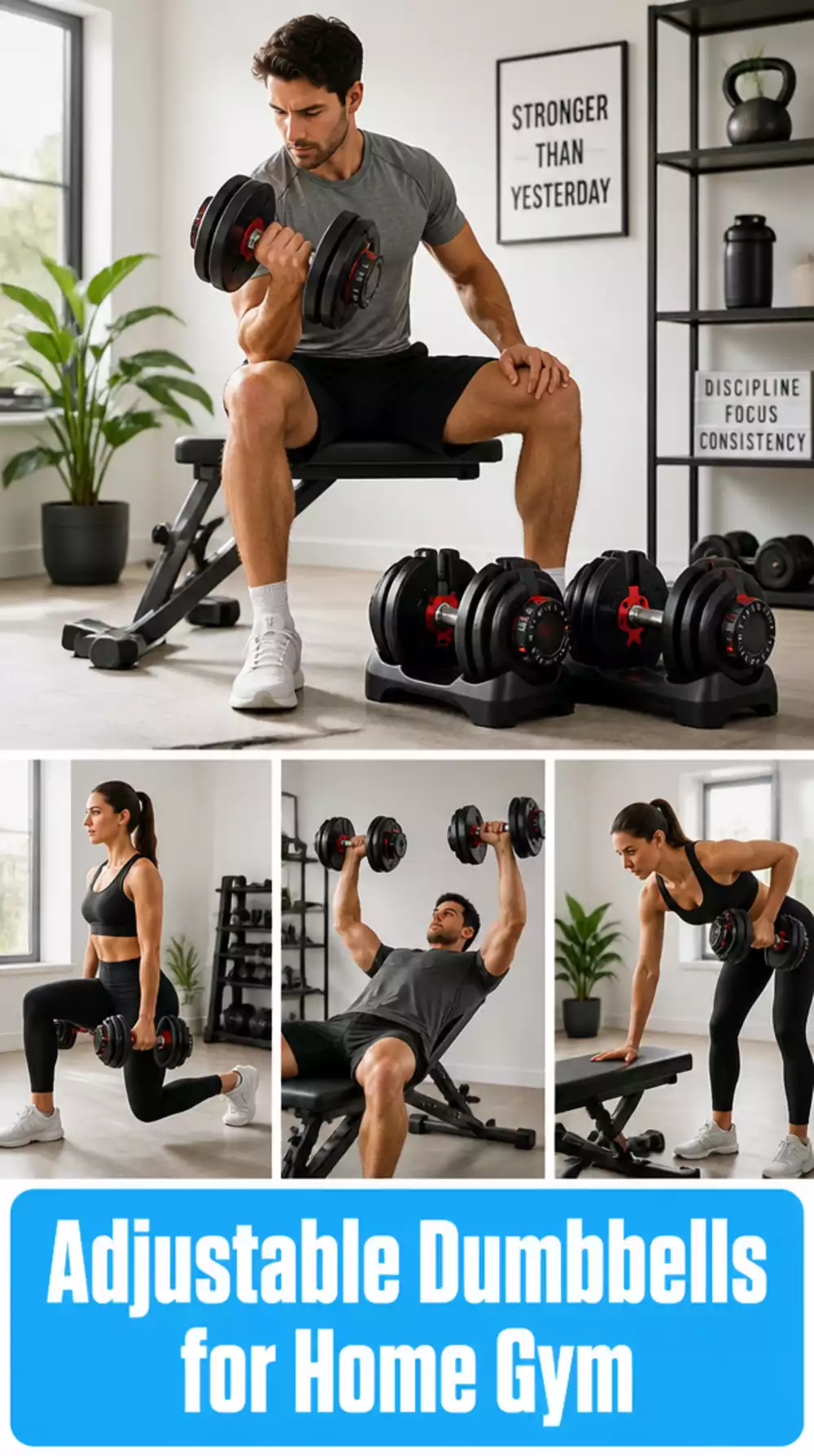 Adjustable Dumbbells That Replace a Full Home Gym Weight Set