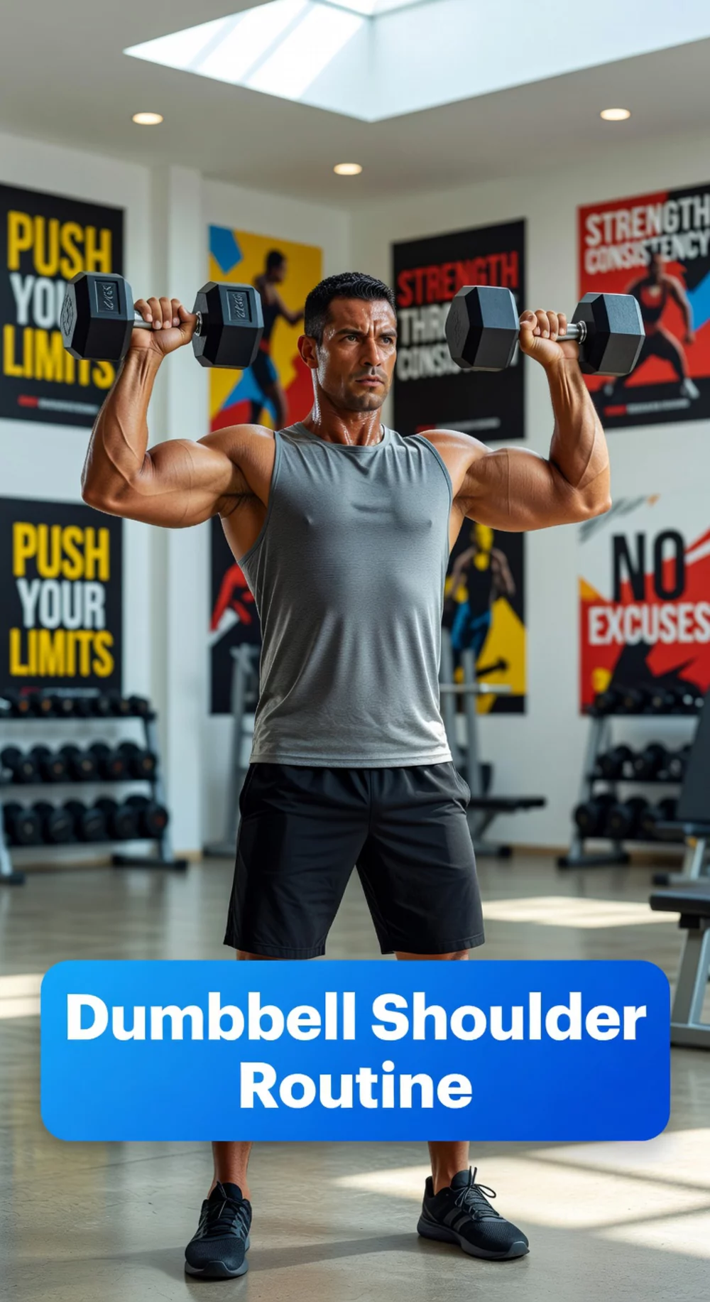 Men's Dumbbell Shoulder Routine That Builds Broad- Powerful Delts