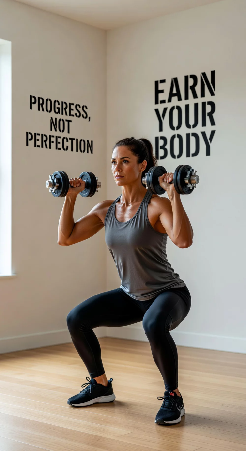 Dumbbell Squat to Press That Trains Four Muscle Groups in One Move