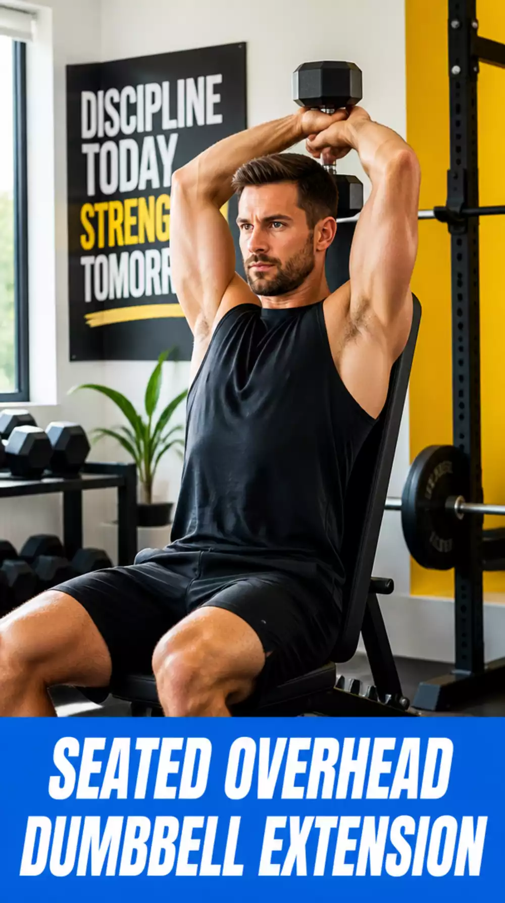 Seated Overhead Dumbbell Extension That Adds Tricep Mass and Definition