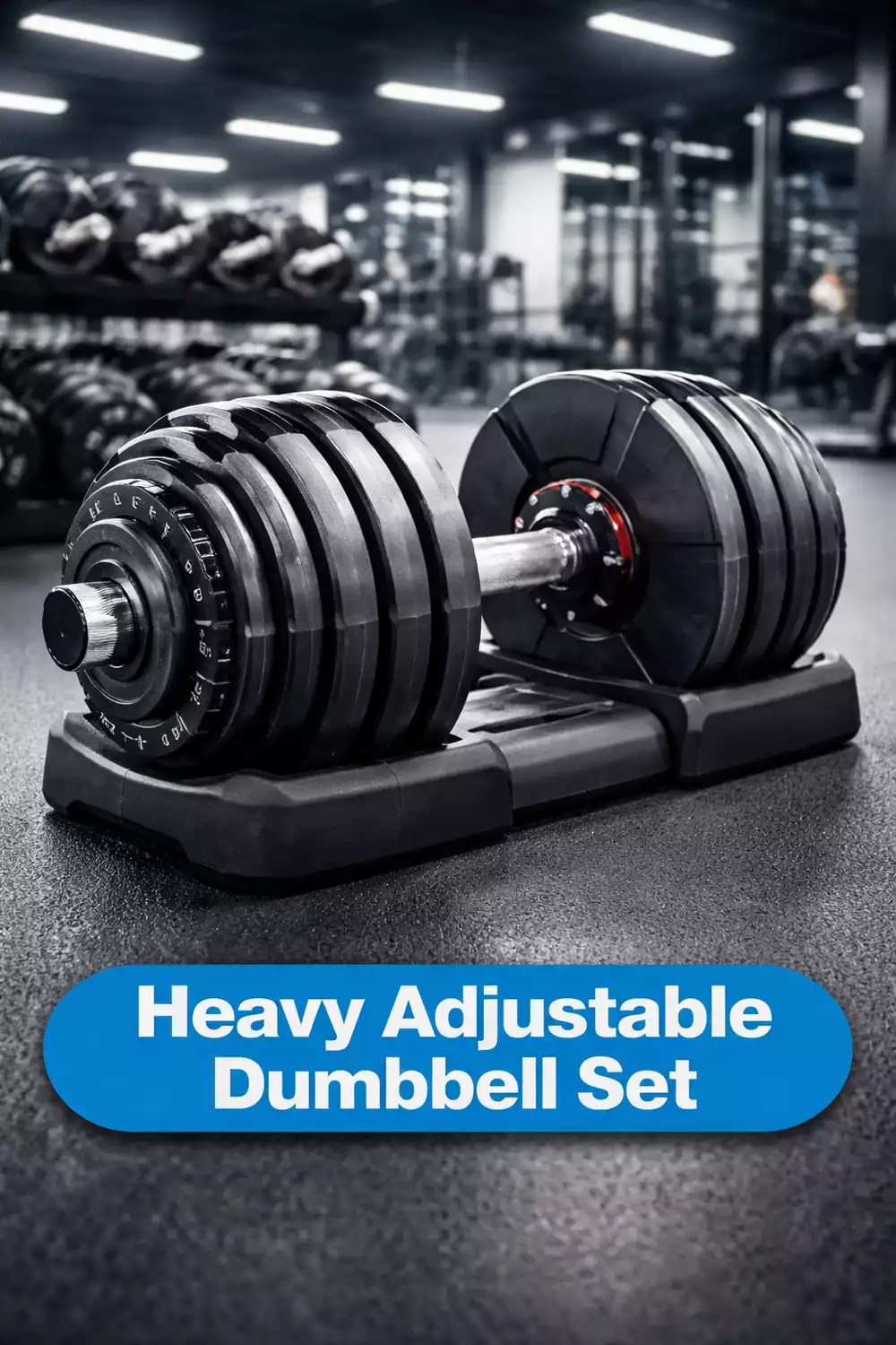 Heavy Adjustable Dumbbell Set Rated for Advanced Athletic Training Loads