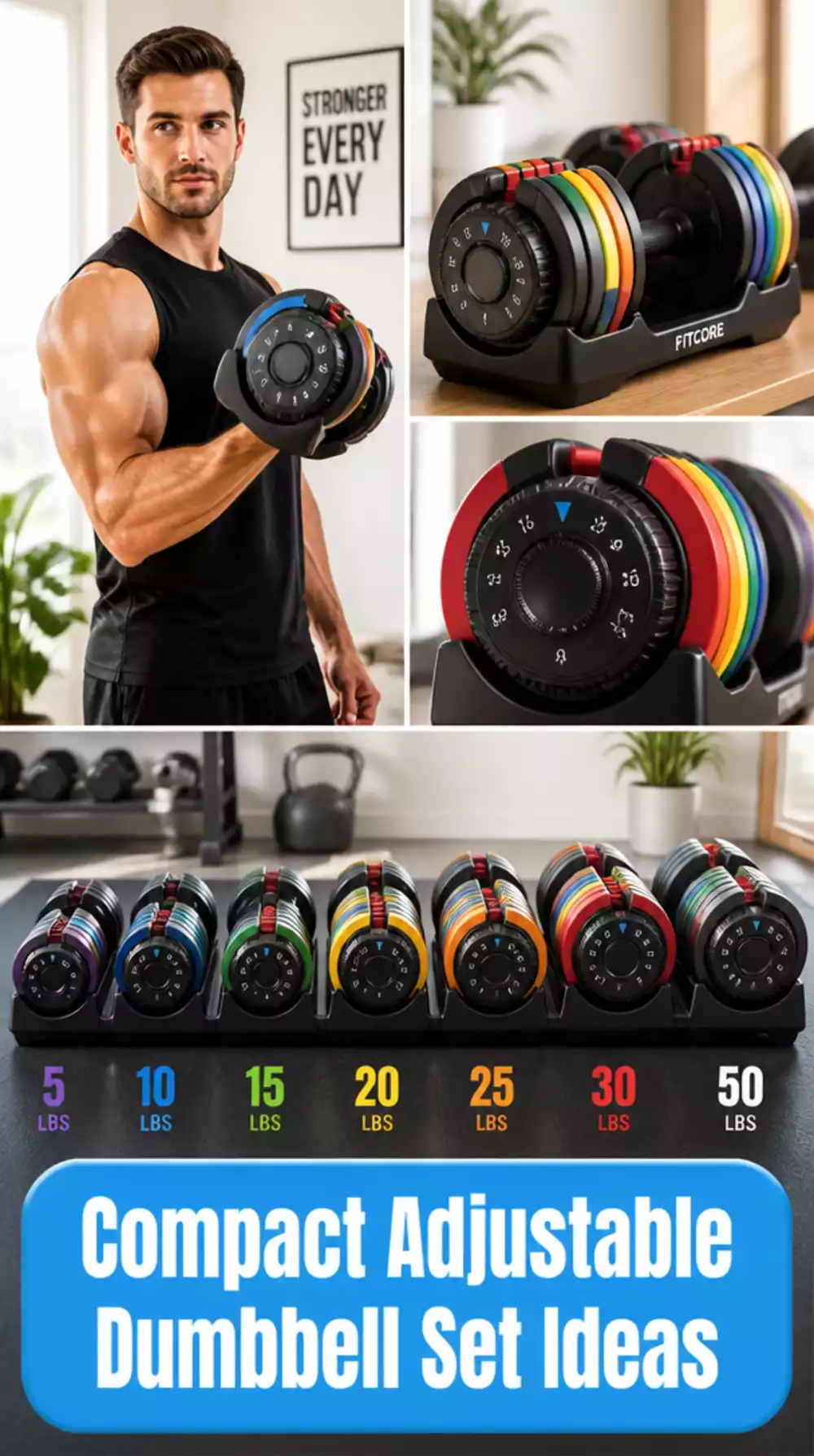 Compact Adjustable Dumbbell Set That Is Perfect for Home Fat Loss Training